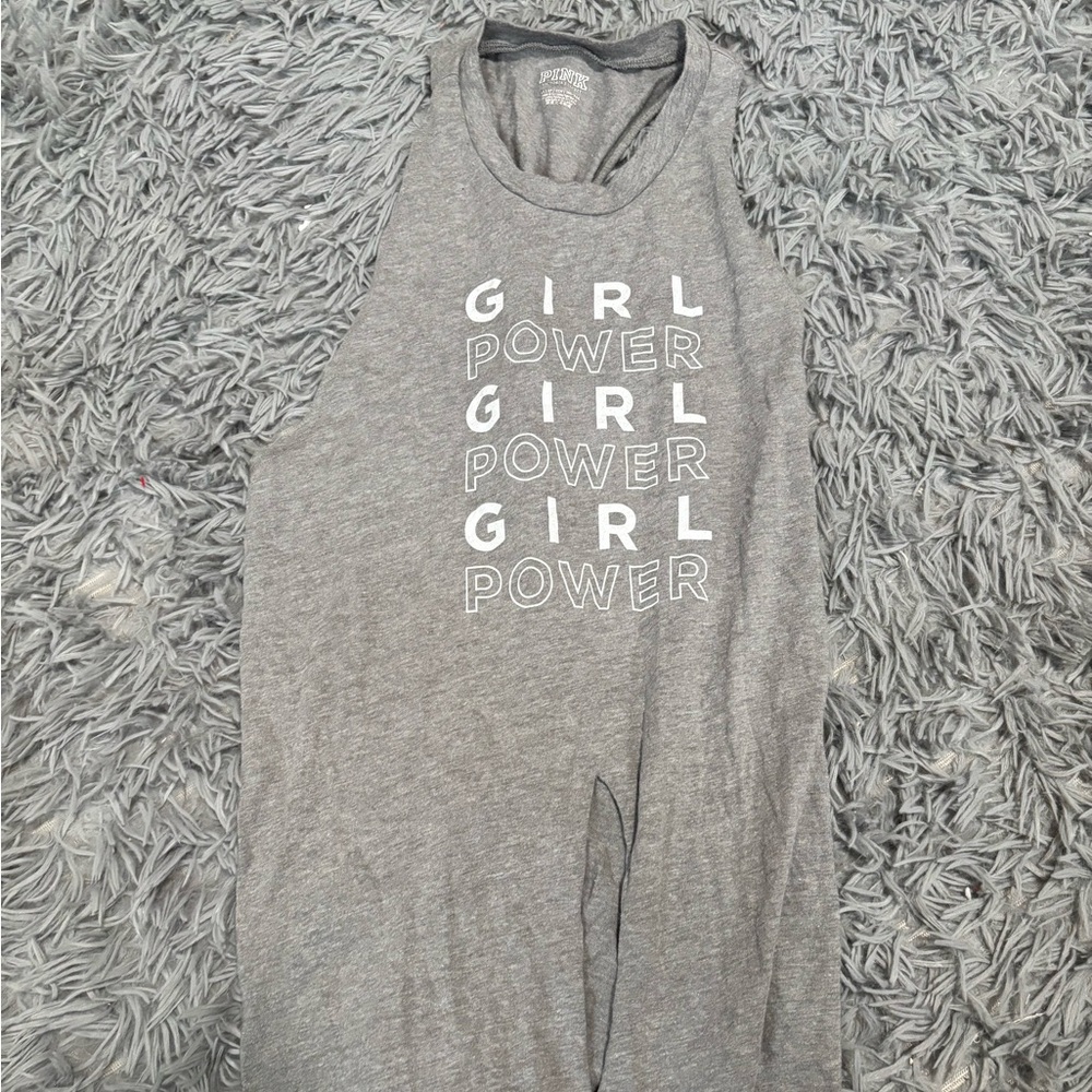 PINK Victoria's Secret Gray Tank Top